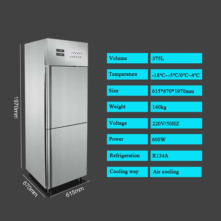 1350L Upright Refrigerator Freezer Ultra Large Capacity Commercial Glass Door