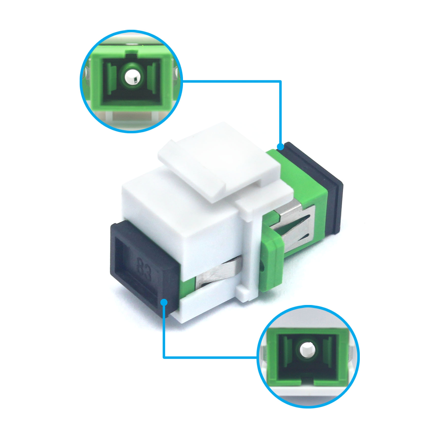 0.2dB Insertion Lose SC APC Single Mode Fiber Adapter for 3G Network Installation