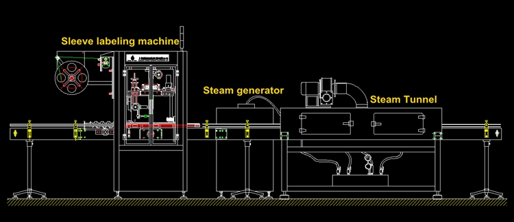 Thermal Shrinkage Bottle Label Applicator Machine Full Automatic 3730*1314*2050mm