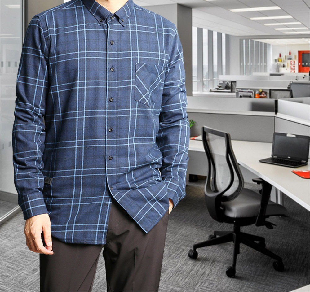 Sheerfond Heated Long Sleeve Shirt , Flannel Heated Thermal Underwear Odm