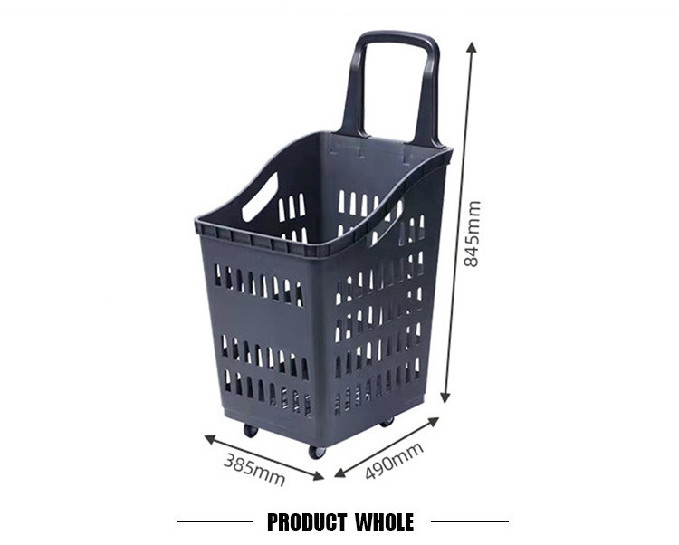 Supermarkets Plastic Trolley Basket Customized Shopping Basket For Easy Carrying