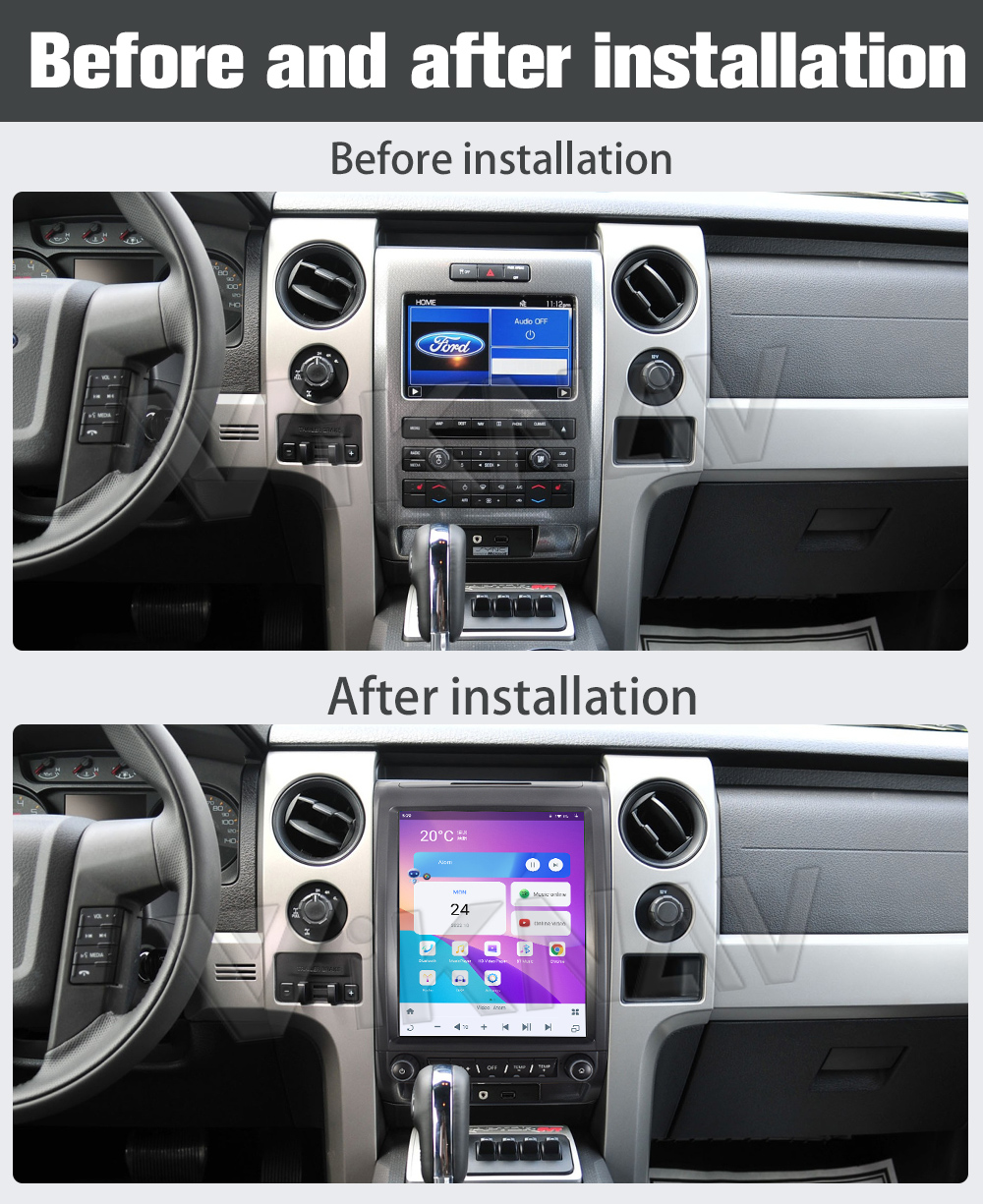 12.1inch Touch Screen Car Radio For Ford F150 2009 - 2012 Android 13 Multimedia Player GPS Navigation Head Unit Carplay