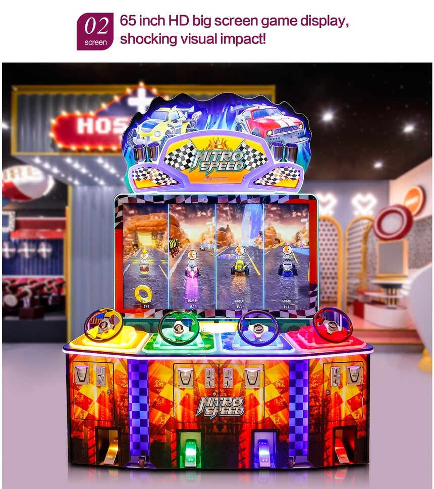 4 players combo standard Nitro Speed racing game machine multi game arcade machine