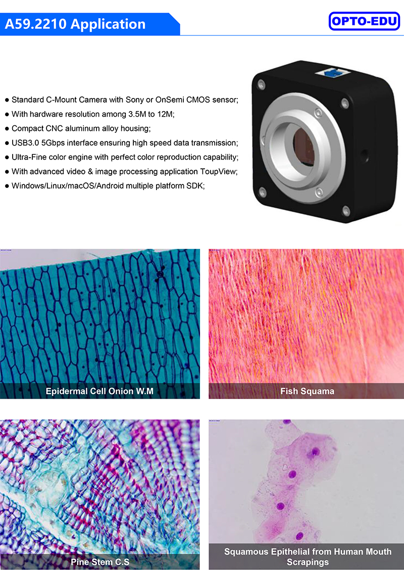 OPTO EDU A59.2210 USB3.0 CMOS Digital Microscope Camera