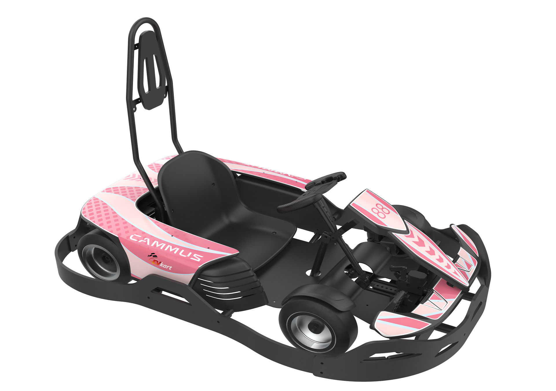 4130CrMo Frame Kids Electric Go Kart Racing Par Cross Front Wheels 3.5kw
