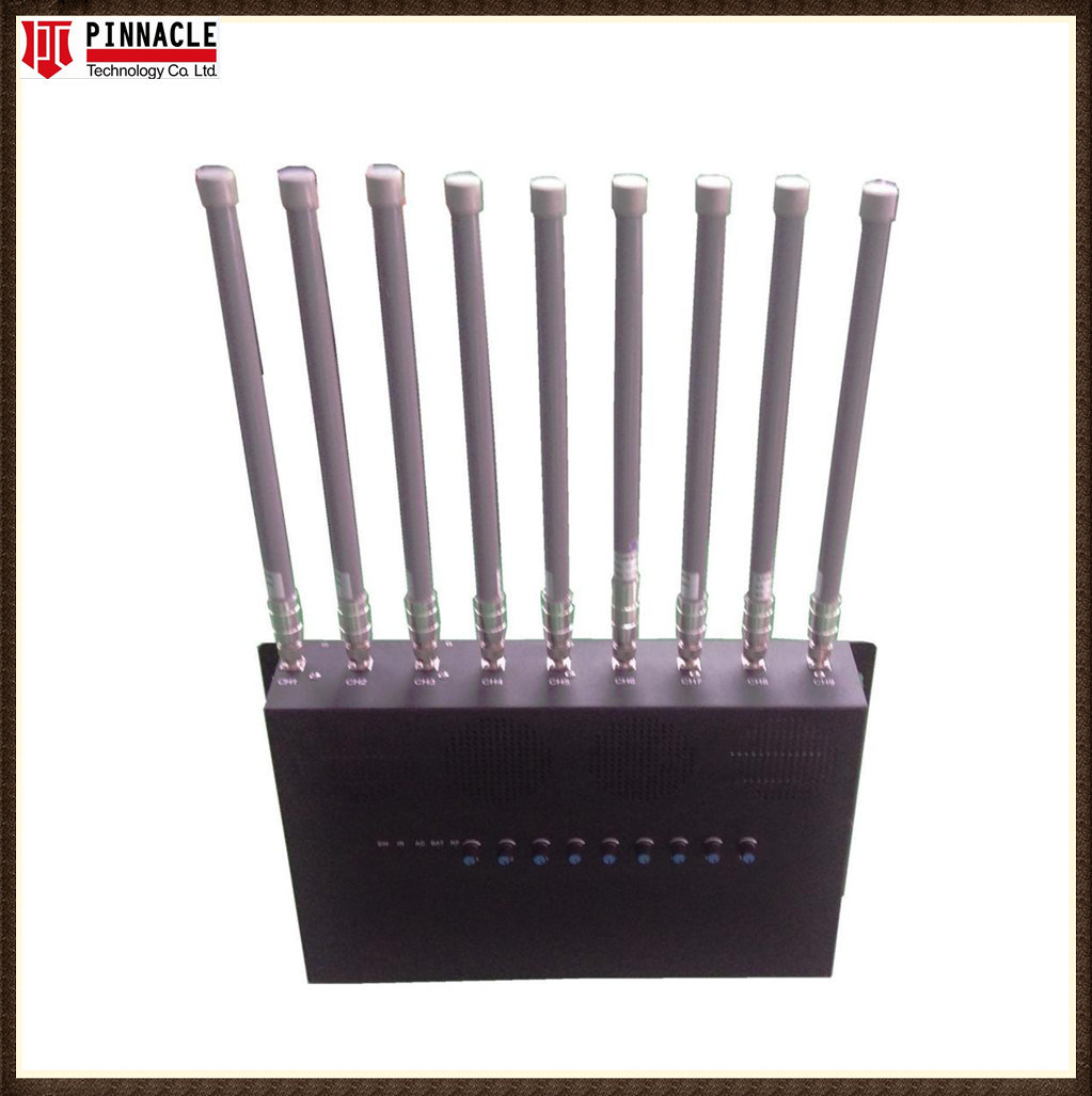 Desktop High Power 9-Channel WiFi GPS 315 433 GSM 3G 4G 5g Mobile Signal Jammer