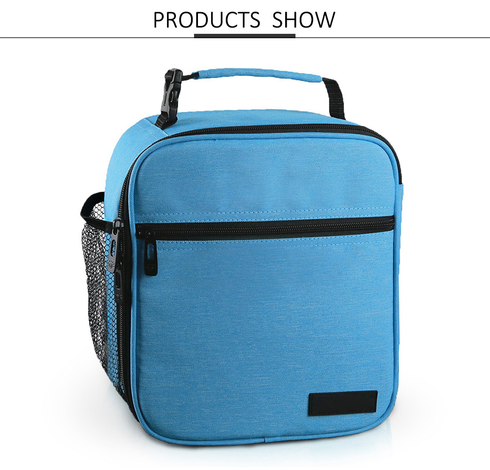 Spacious Adult Oxford Insulated Lunch Bag With Embroidery Logo