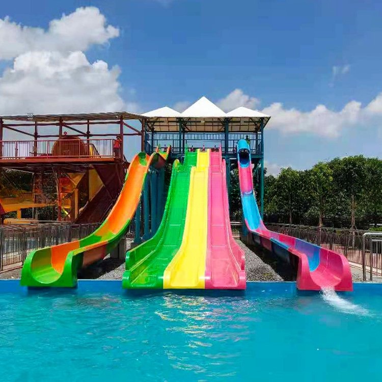 Swimming Pool Racing Water Slide Fiberglass Park Spiral Slide Tube