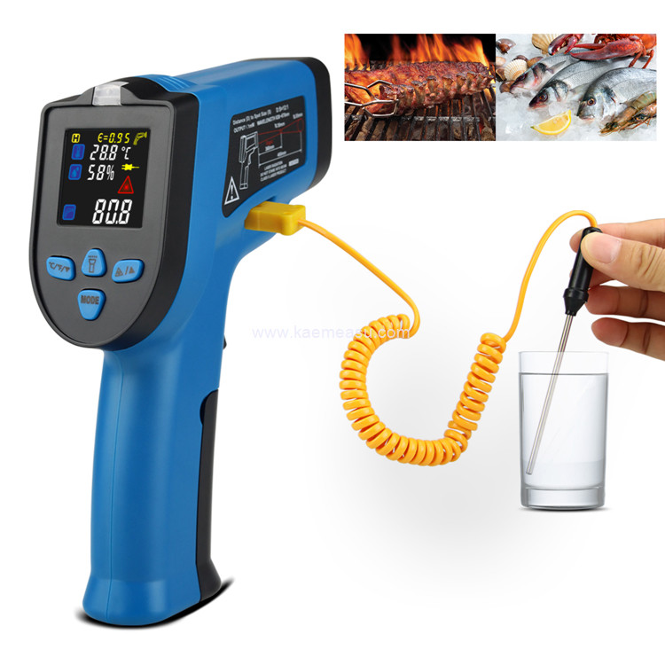 Kaemeasu 550℃ Color Display No Touch Thermometer With K Type Thermocouple