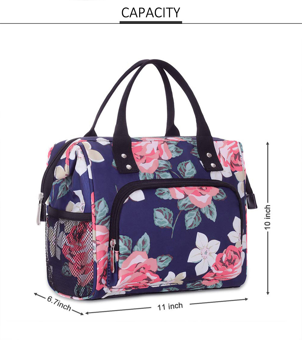 Thermal Insulated Leakproof Reusable Cooler Lunch Bags for Work Women