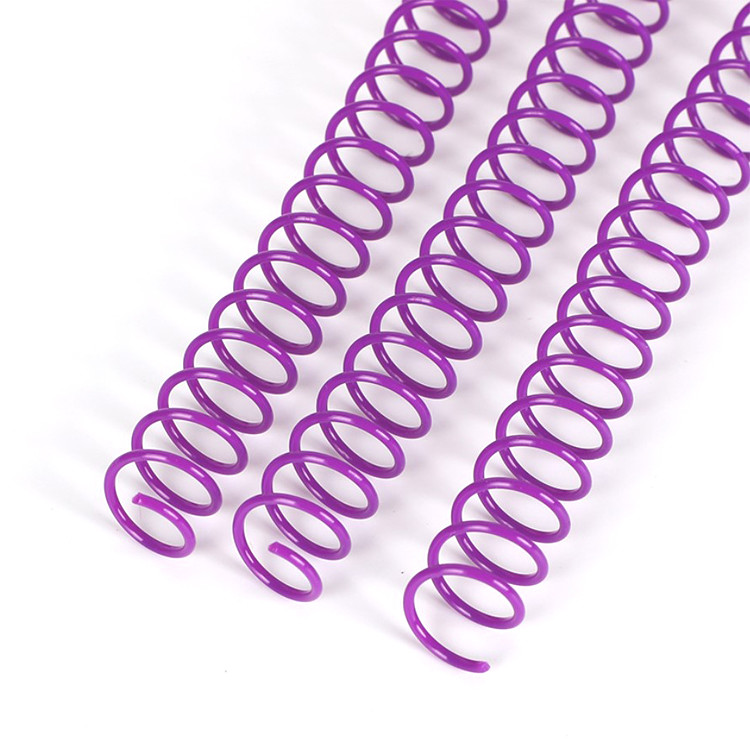 Green 36 Loops PVC Coil Binding Spiral Wires Single Loop Coils For Notebooks