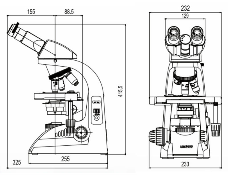 Infinite Plan Achromatic Objective Medical Laboratory Microscope Binocular NCH - B2000
