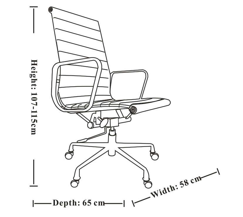 Aluminum Alloy Frame Ergonomic High Back Office Chair With Removable Armrests