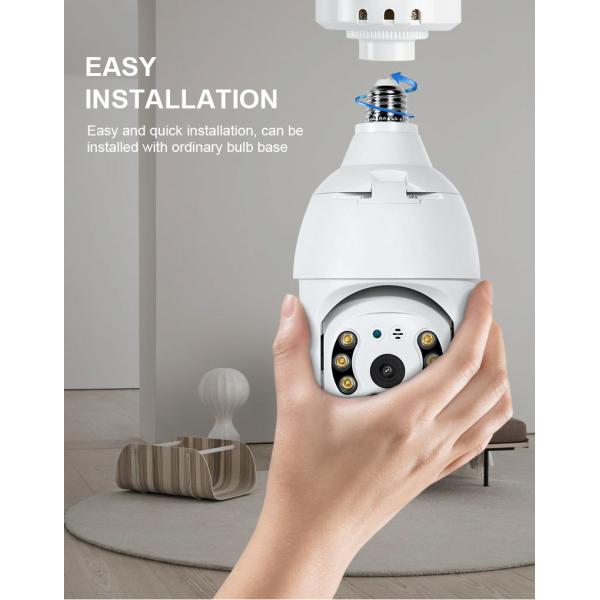 3MP Hd Night Vision Two Way Voice Wifi Camera Dome Wireless Security Bulb Ptz Camera