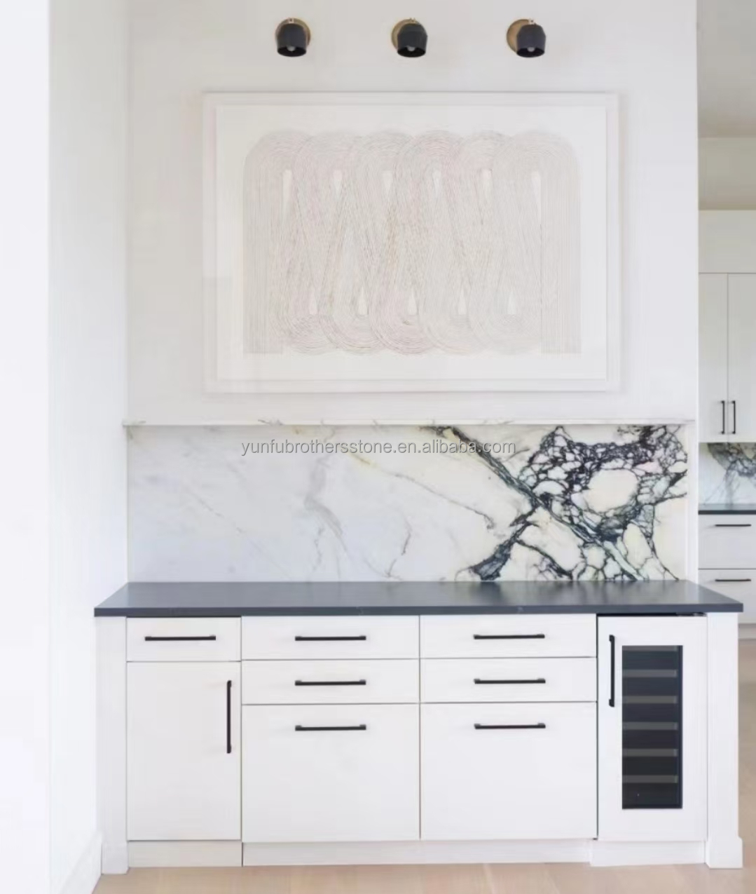 Polished Beautiful Paonazzo Marble Stone for Hotel Kitchen Countertop Decoration