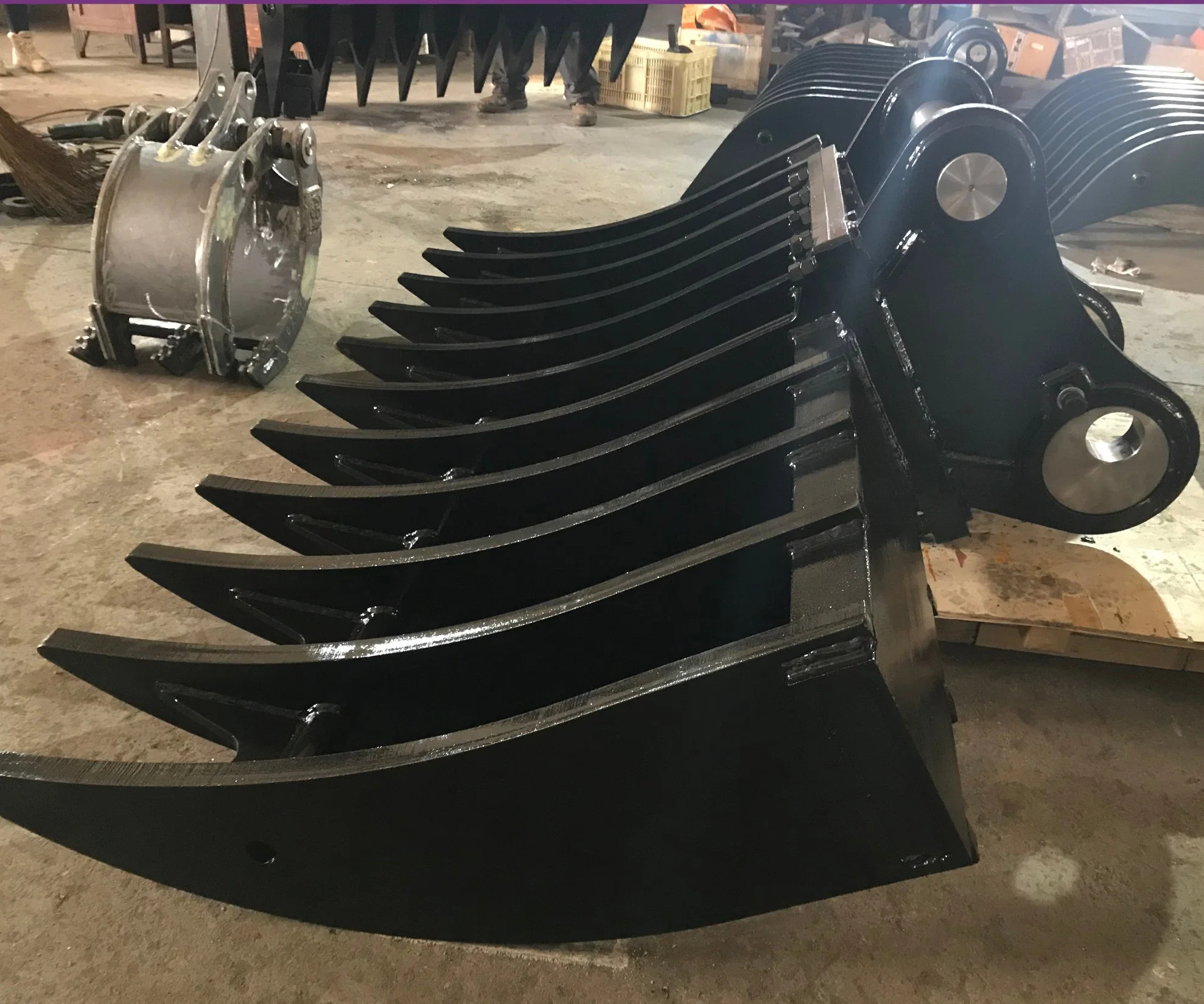 Factory Excavator Land Clearing Rakes 1 - 100 Ton Excavator Stick Rake Q345 / NM400