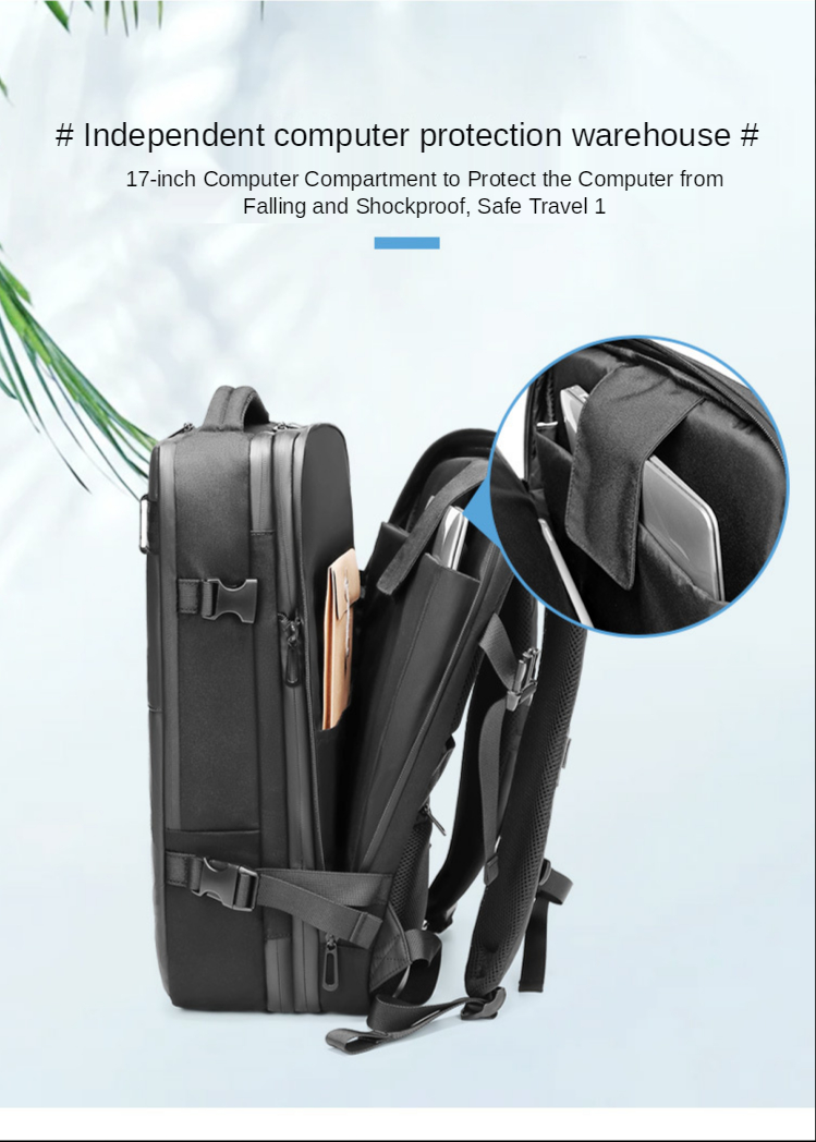 ISO9001 Multifunctional Oxford Business Trip Backpack 30*27*46cm