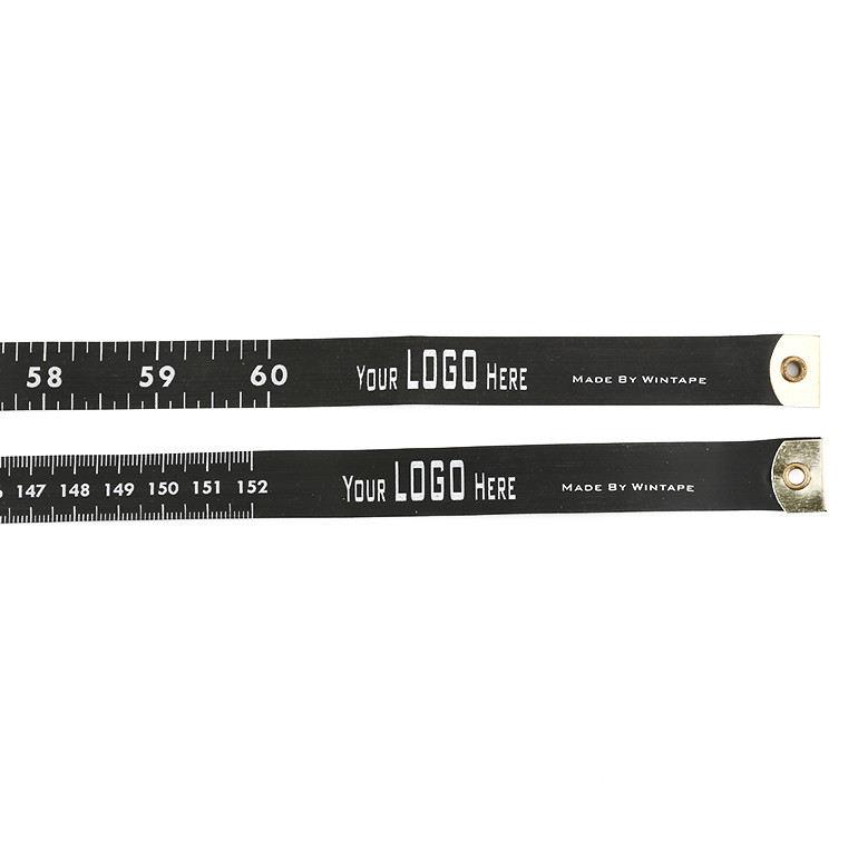 Wintape 60 Inches Cool Black Anti-Stretch Non-Deformed Safe Body Measurement Dieting Soft PE Plastic Flexible Ruler