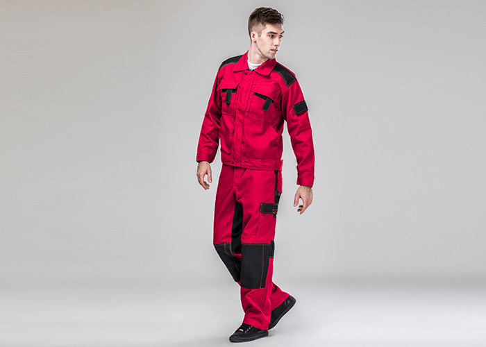 Durable Polycotton Blended Protective Safety Clothing Contrast Jacket Trousers Suit