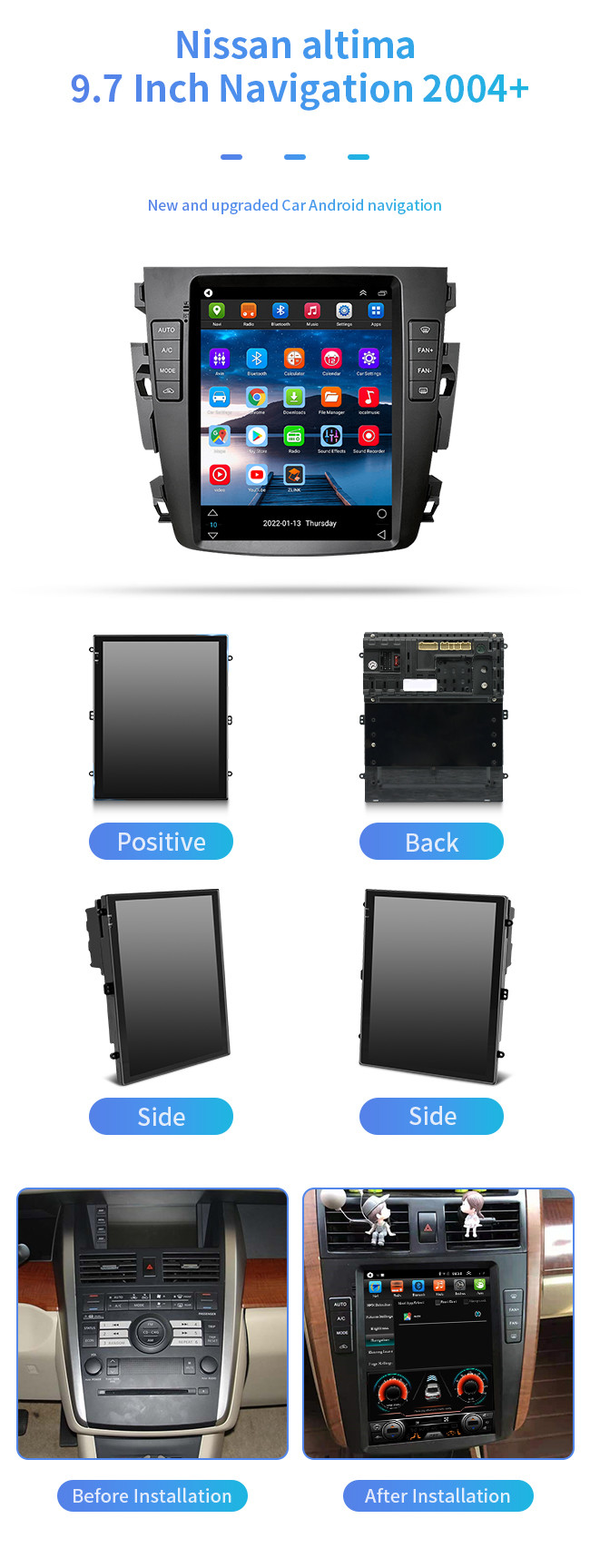 6+128GB 8+256GB Car Android GPS Navigation For Nissan Altima 2004+