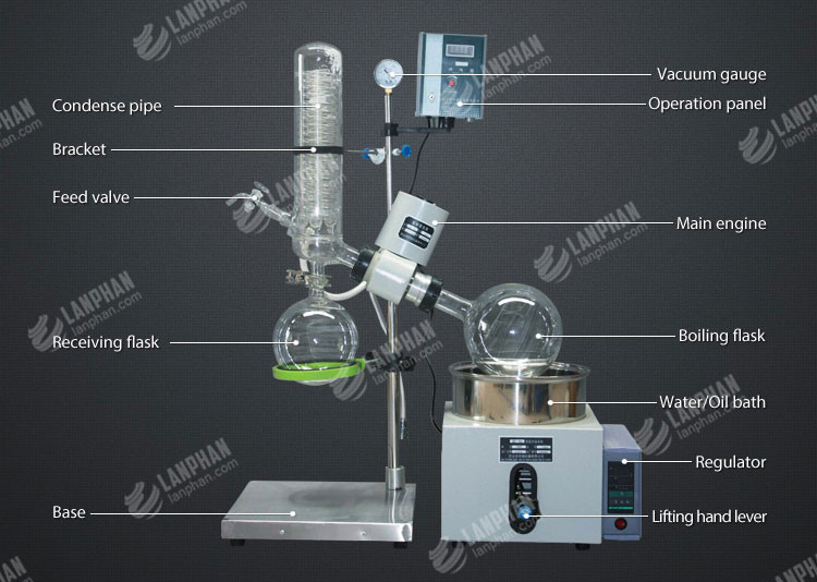 Electric 40W 3000ml Industrial Rotovap Machine