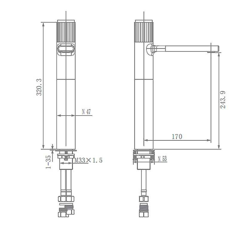 Hotel Modern Mixer Tap Polished Single Handle With Long Neck