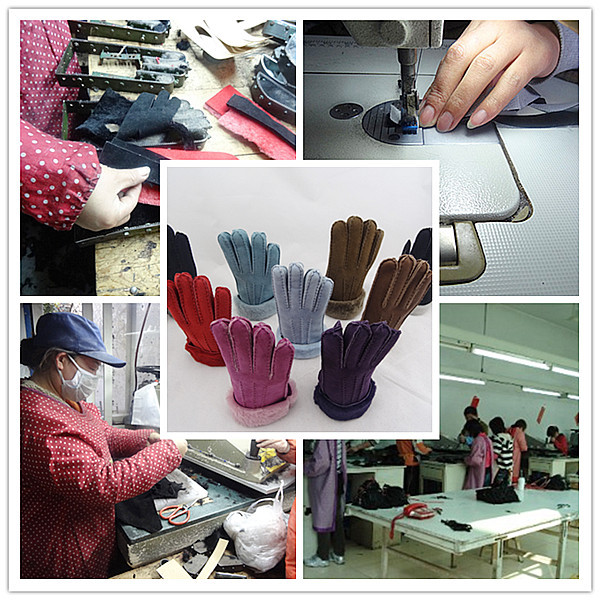 Factory Cheap Fur Gloves Buyer Leather Gloves for Woman