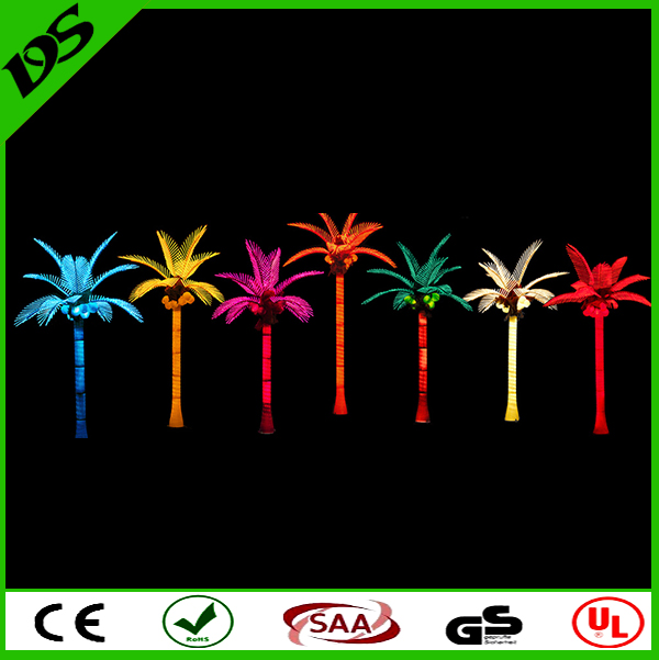 lighted artificial palm trees