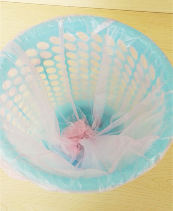 12 Micron 30L T Shirt Plastic Garbage Bags HDPE Material Blue Colour 460 * 560mm