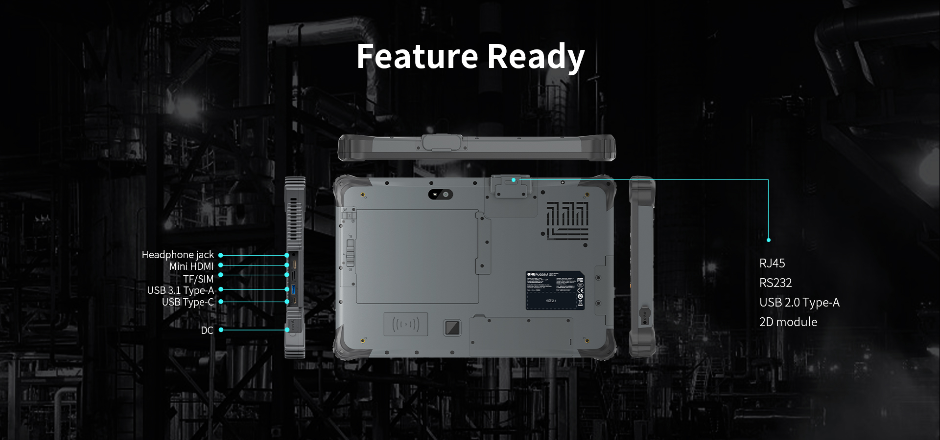 ONERugged M10A 10In Win Rugged Tablets Shockproof GPS NFC Intel I5/I7 RS232