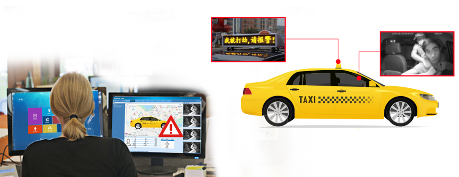 Taxi Vehicle Smart Touch Monitor with 16MS Response Time and 6CH 1080P DSM MDVR