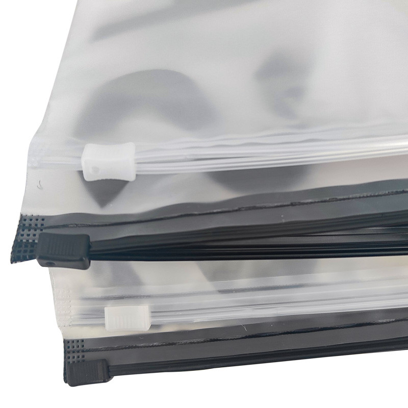 12 Wires Transparent / Matte Frosted Zipper Bags Custom Frosted Zip Lock Bags