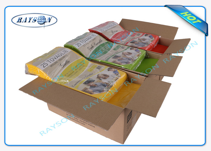 Individually Wrapped Non Woven Tablecloth In Full Color For Party Use