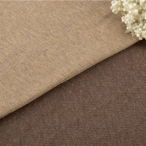 Breathable Solid Knit Fabric 100% Combed Cotton Yarn Fabric 185cm Width