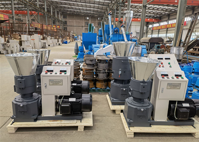 250~500kg/h roller rotate wood pellet mill biofuel straw sawdust pellet making for home heating 1 warranty