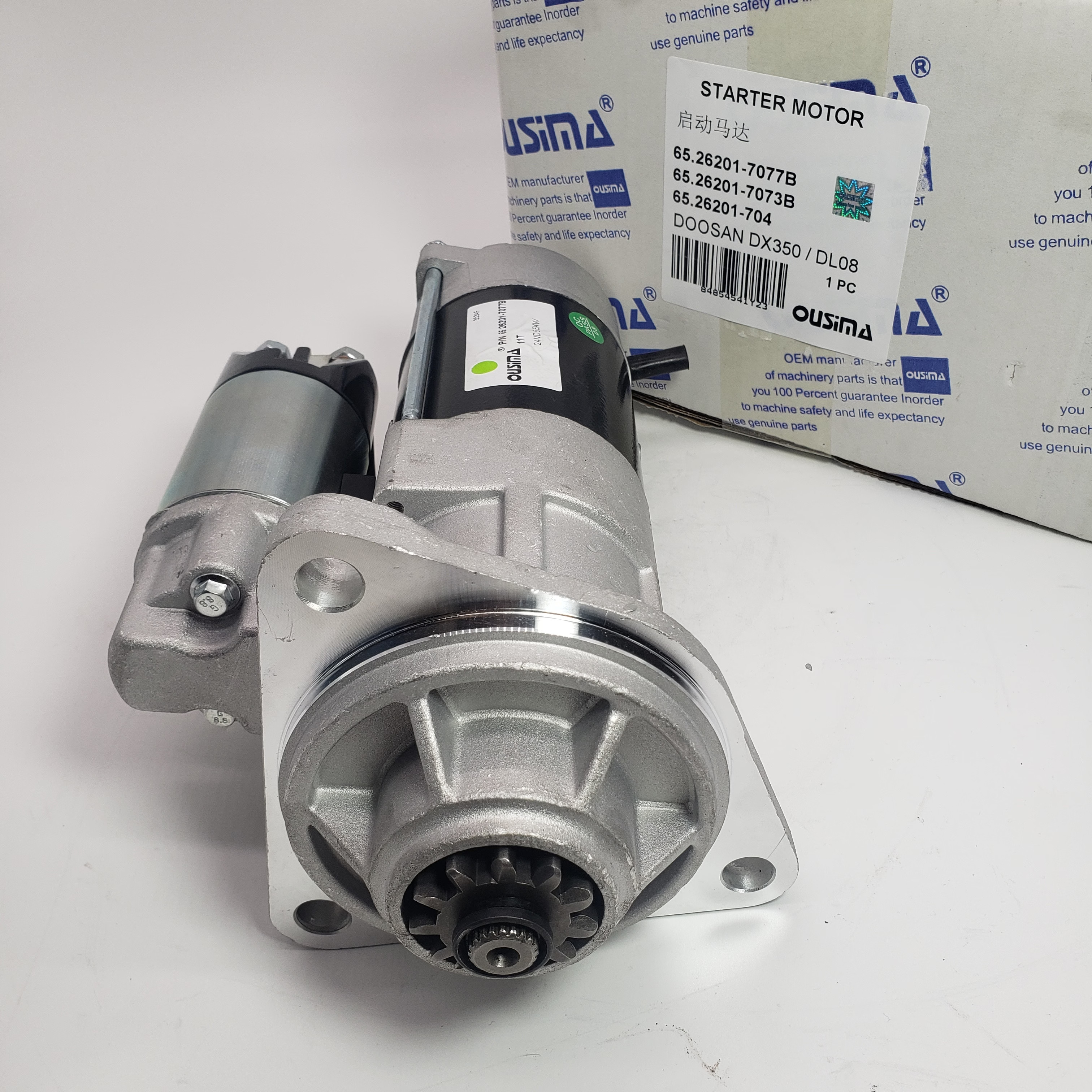 65.26201-7077B Diesel Engine Starter Motor 65.26207-7073B 65.26201-704 For Doosan DX350 DL08
