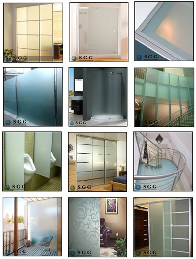 Sandblasting Acid Etched Glass