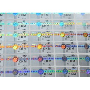 Security Seal Custom Overlay Hot Stamping Labels / Laser Hologram Security