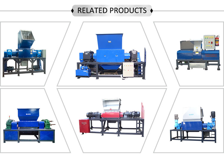 Customizable two shaft shredder machine plastic pipe hard plastic shredder