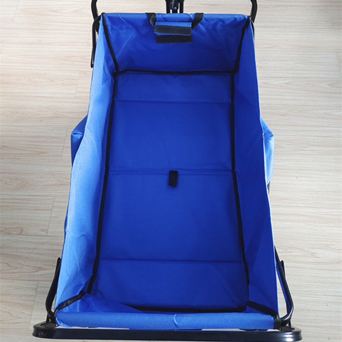 Folding Wagon Stretching Handle Collapsible Camping Cart Folding Beach Trolley