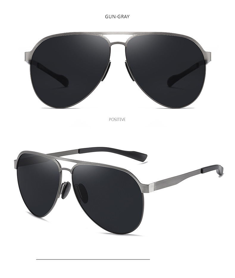 UV400 Pilot Sunglasses Polarized Metal Luxury Shades Gentleman