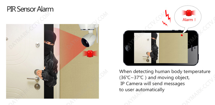 Smart home monitoring wireless wired motion activated security light camera