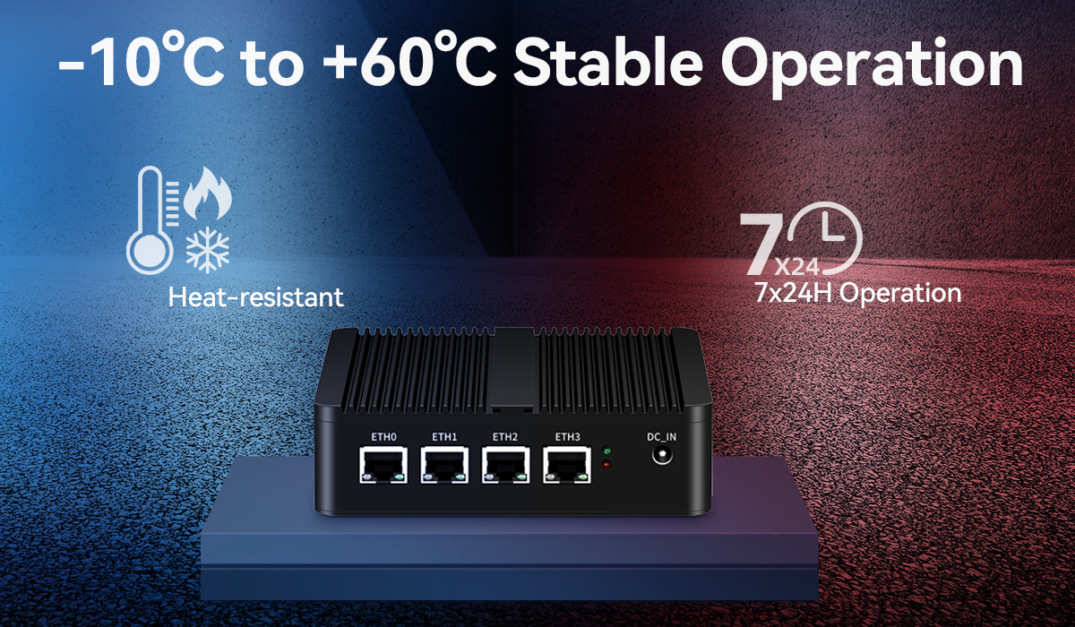 Inter N100 DDR5 16GB Mini Firewall PC With Linux Four LAN Software Router