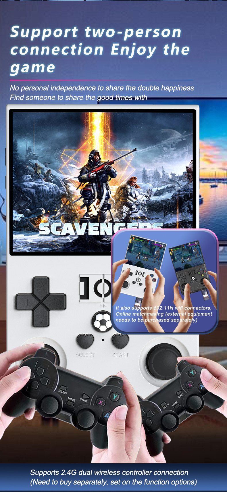 Open Source R36 PRO Retro Handheld Video Game Console Linux System 3.5 Inch IPS Screen Portable Game Console