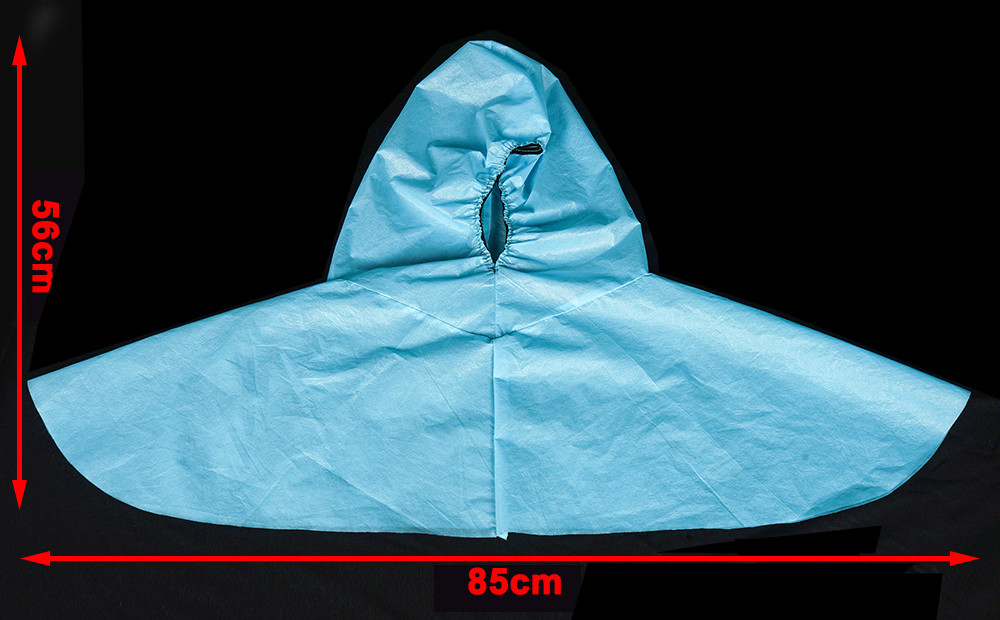 PE+ PP Non Woven Hood Cover / Medical Headwear Blue Disposable Hood Head Cover