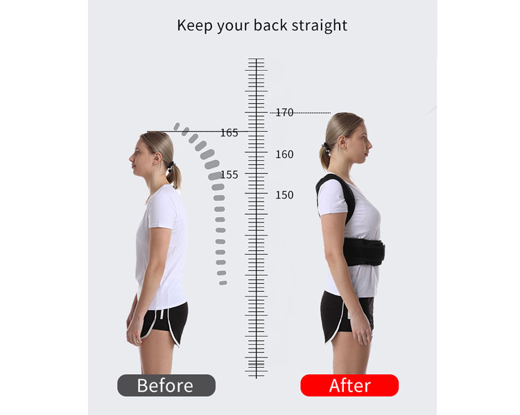 Steel bone support adult back posture correction with posture lumbar correction device