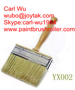 Natural pure bristle Chinese bristle synthetic mix shed fence wall paint brush wood handle plastic handle 5 inch WB-008