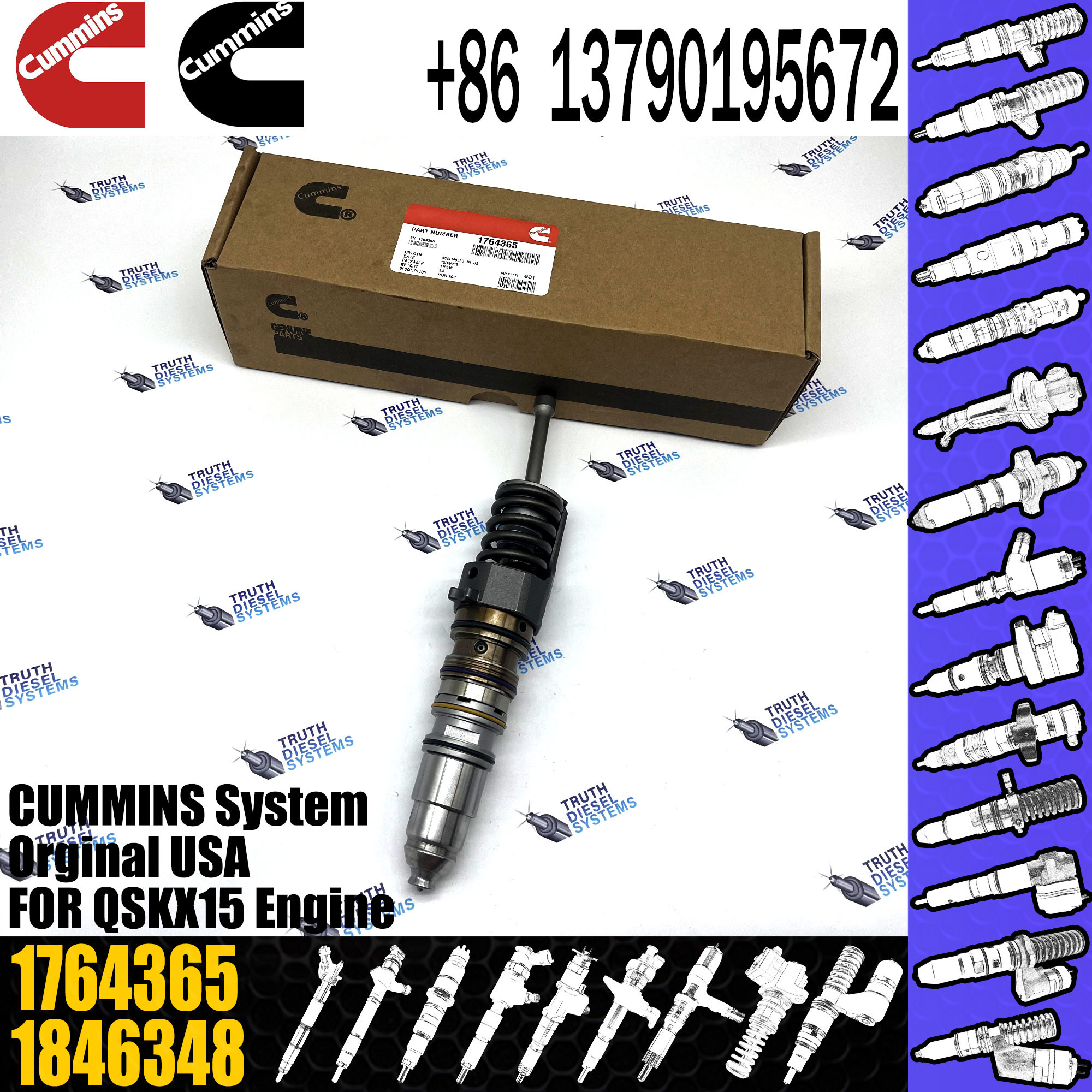Diesel Fuel Unit Injector 1473430 4076912 1521978 3331153 1764365 For CUMMINS