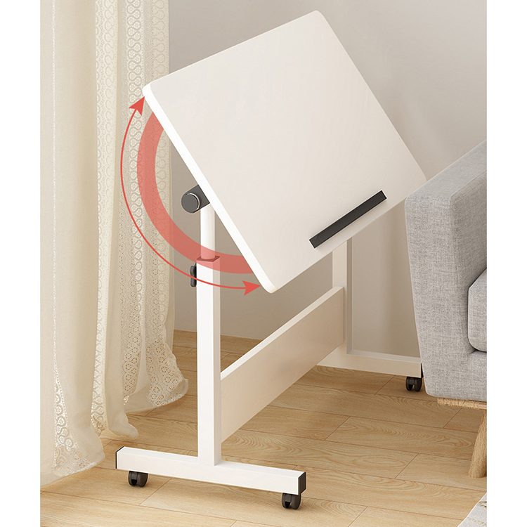 80 kgs Weight Capacity Standing Coffee Table White Wooden Work Station for Office