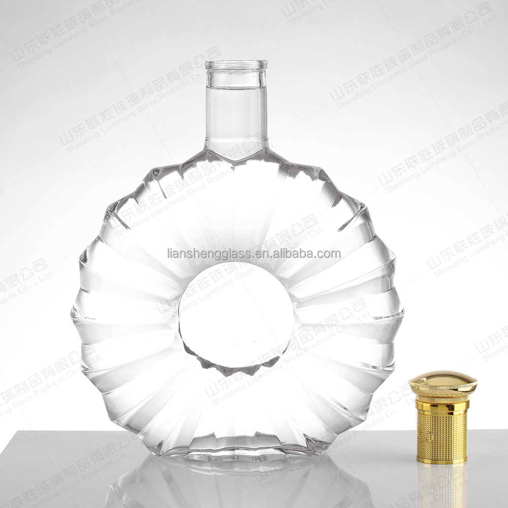 High Grade 750ml 700ml Clear Glass Bottle For Beverage Liquor Gin Vodka Rum Wine Spirits Brandy
